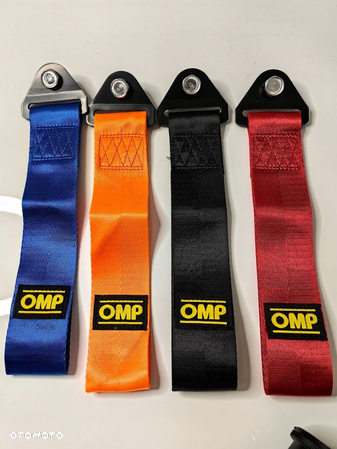 Pas Holowniczy tow strap OMP czarny RED CZERWONY - 5