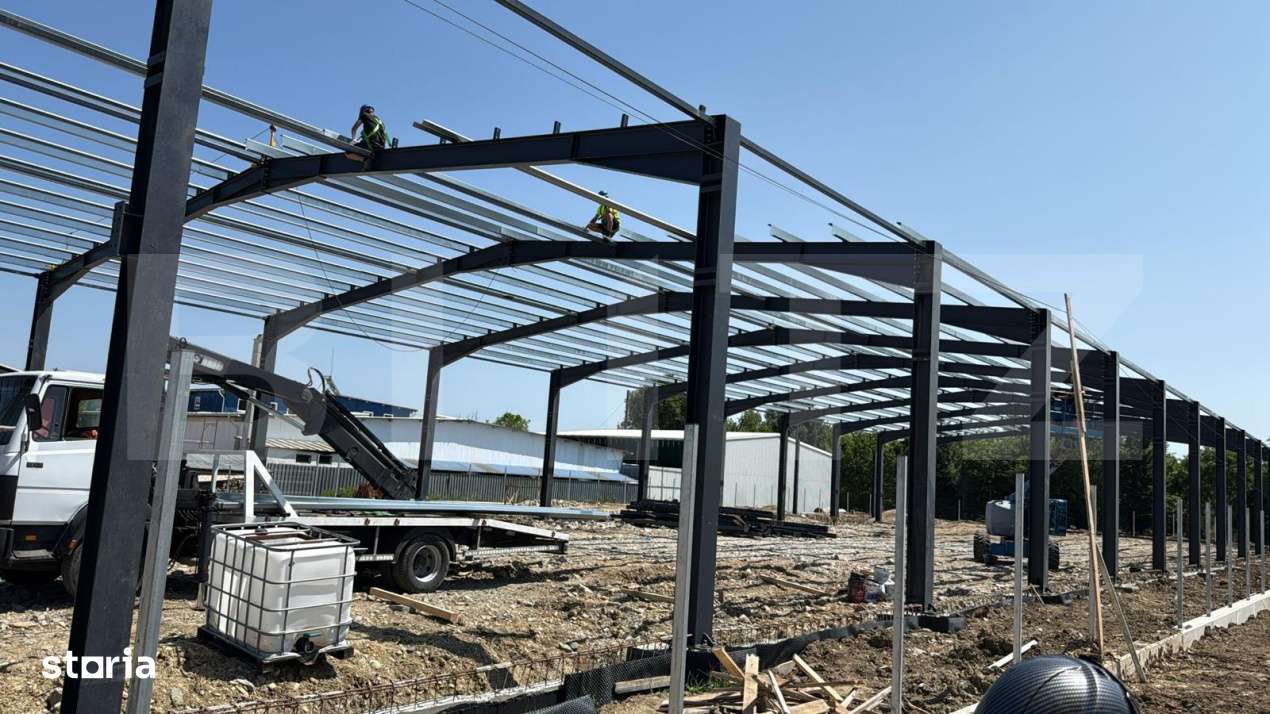 Hala moderna, acces din E576, birouri, 1658 mp utili, rampa andocare, - Imagine principală: 3/8