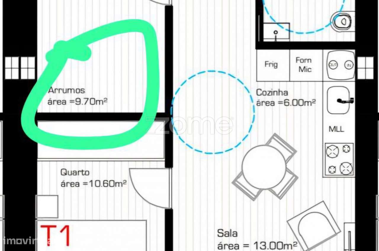 Apartamento T1+1 em construção Lousada - Grande imagem: 5/5