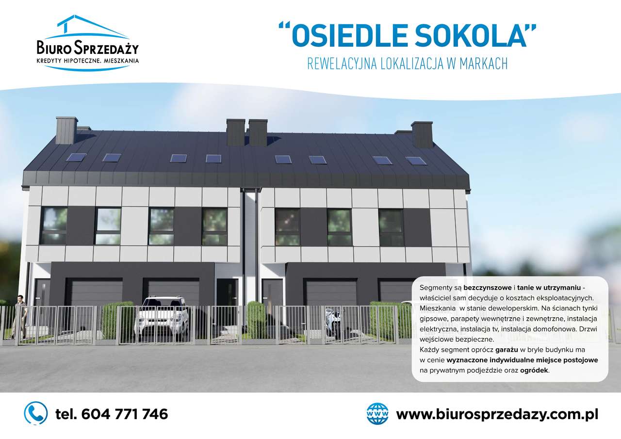 KOMPAKTOWY SEGMENT Z GARAŻEM+PODJAZD+OGRÓDEK - Pełny obrazek: 5/8