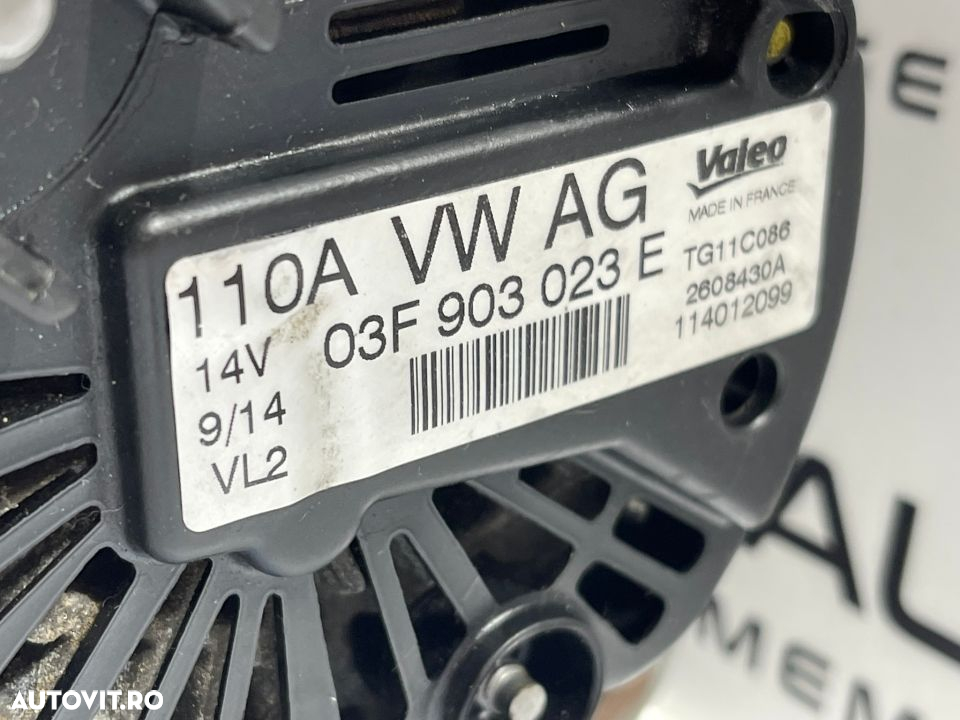 Alternator 110A Valeo Volkswagen Caddy 1.2 TSI CBZA CBZB 2011 - 2015 Cod 03F903023E - 3