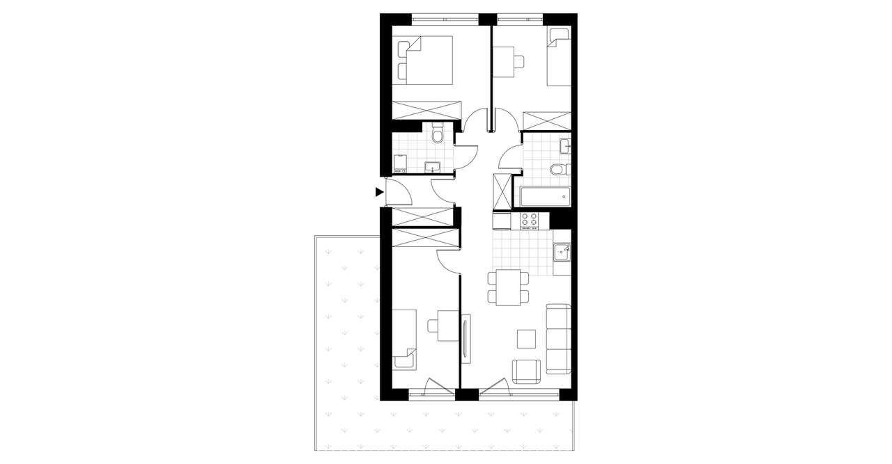 4-pokojowe mieszkanie 69m2 Bez Pośredników - Pełny obrazek: 3/8