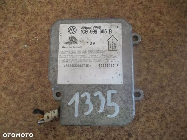 MODUŁ SENSOR AIR BAG VW PASSAT B5 FL 1C0909605B - 1