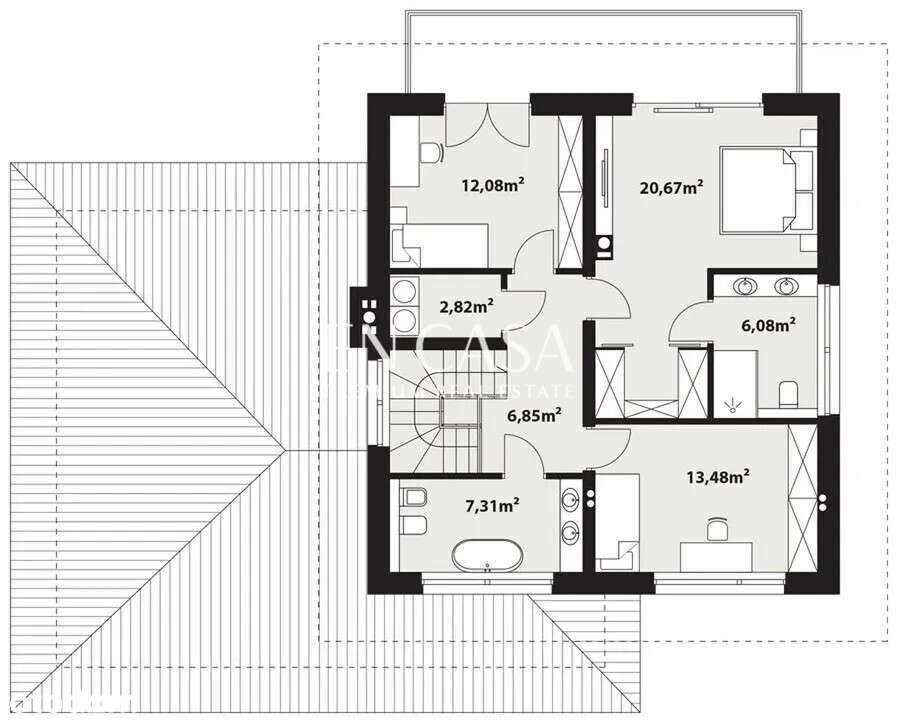Nowoczesny dom 190m2 na działce blisko 1100m2-9