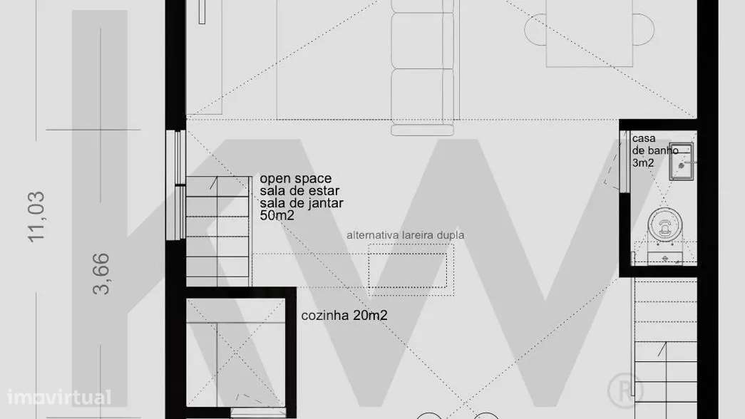 Terreno Urbano c/ Projeto para Moradia T3+Piscina - Grande imagem: 4/9