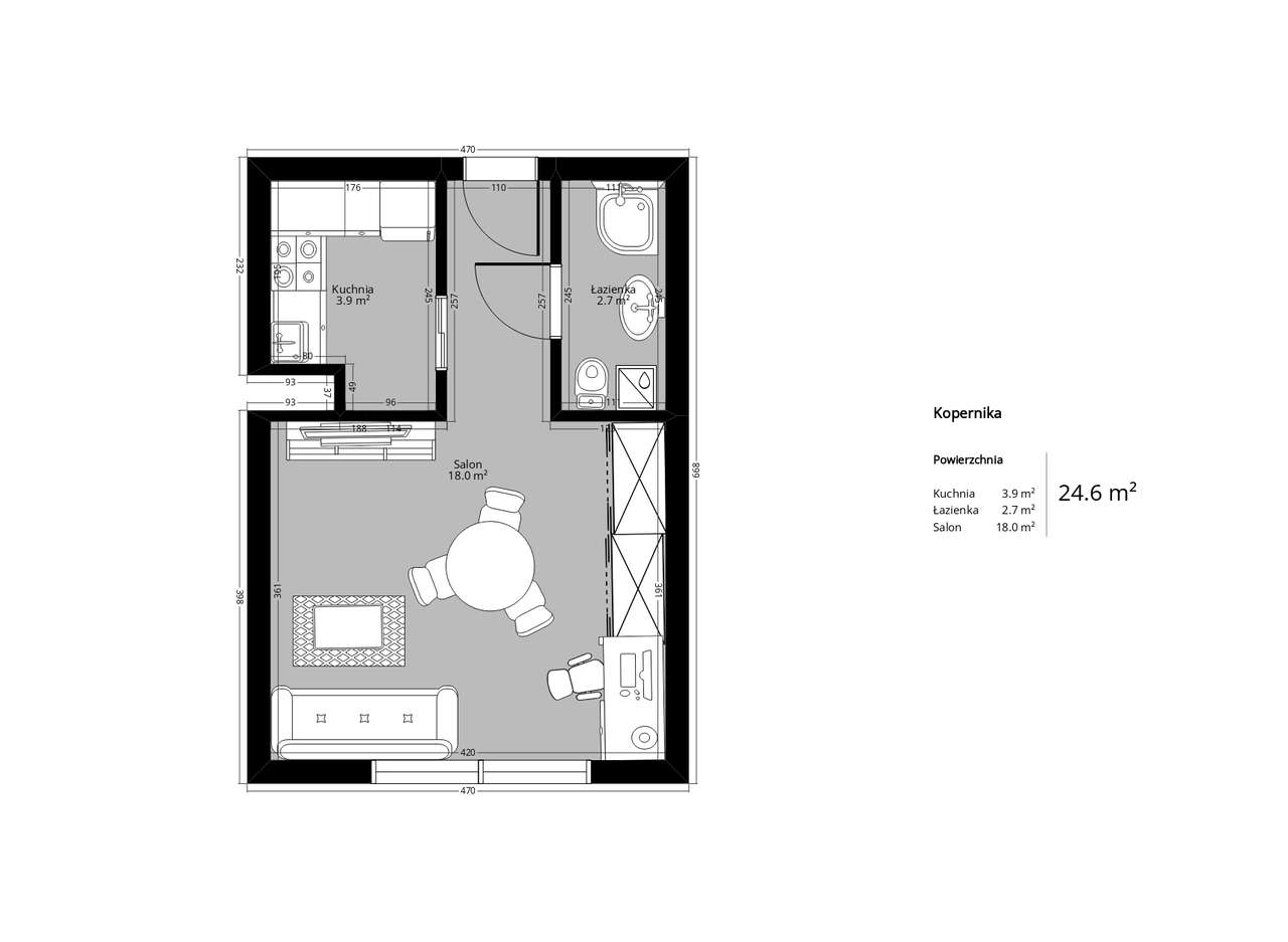⭐Kawalerka | Kopernika | 1 pokój| 1 Piętro| ⭐-7