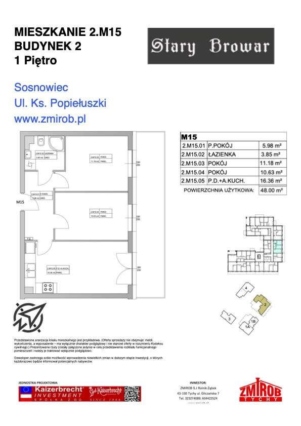 Stary Browar | mieszkanie 3-pok. | 2M15 - Pełny obrazek: 4/9
