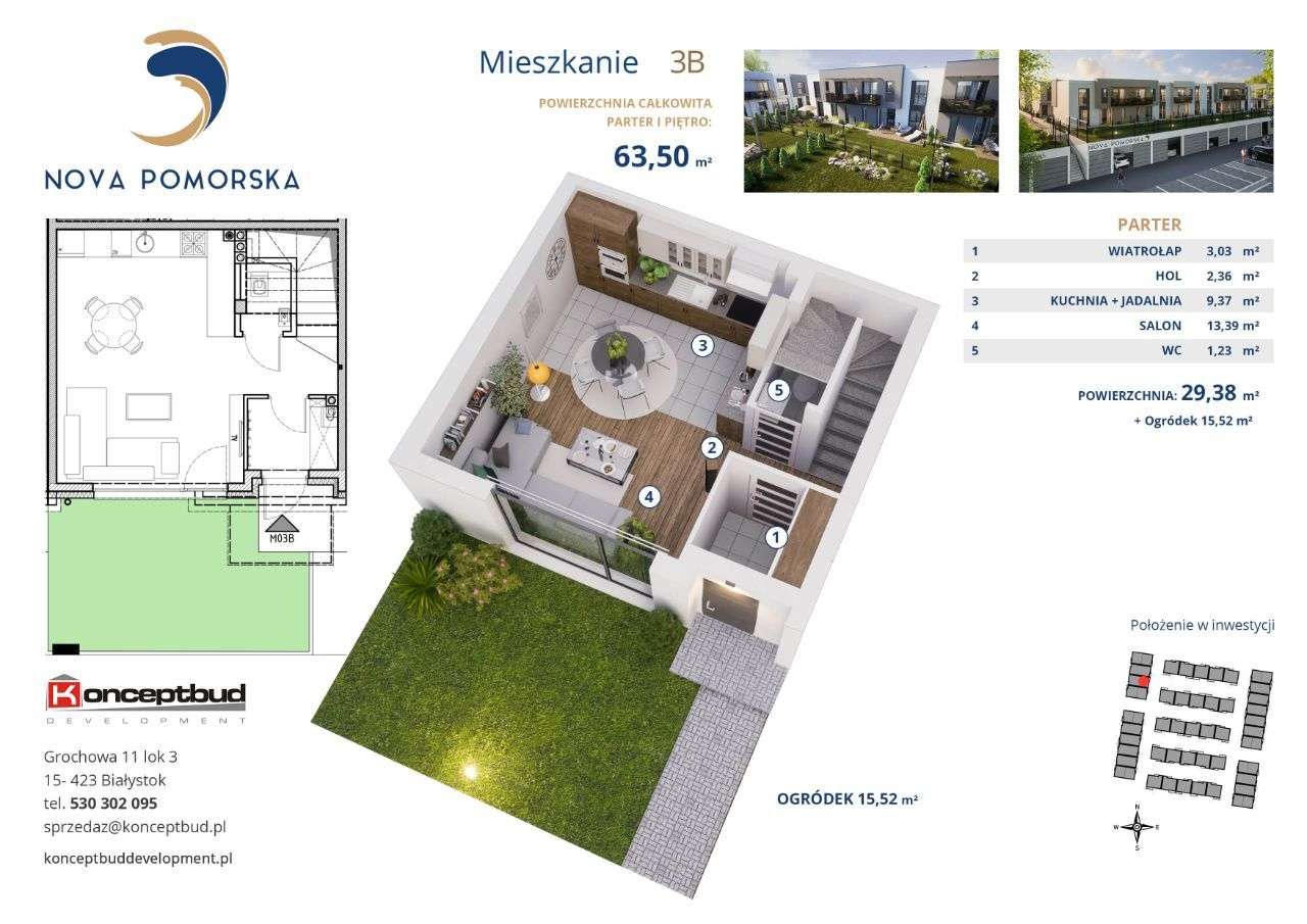 Nova Pomorska | mieszkanie 3B | 63.50 m2 - Pełny obrazek: 3/9