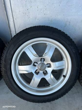 Jante Audi A3A4A5A6 cu cauc 225/50/R17 Dunlop iarna dot2014 5-6mm 75jx17et28 - 3