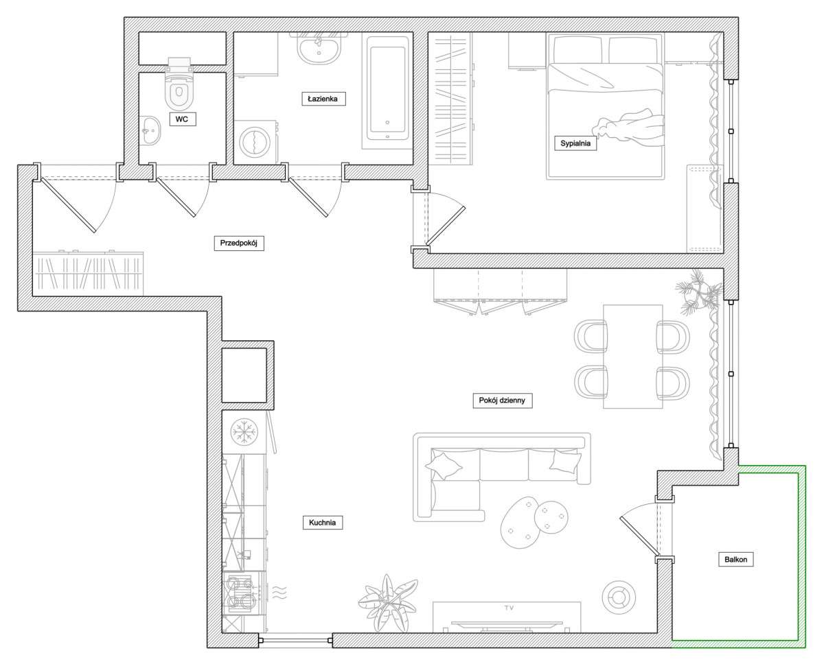 2 pokoje, balkon i garaż na Górnym Przedmieściu-10