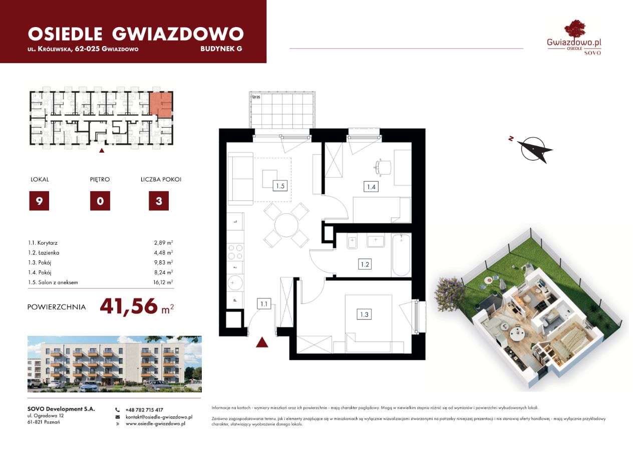 Osiedle Gwiazdowo | mieszkanie 3-pok. | G09 - Pełny obrazek: 2/7