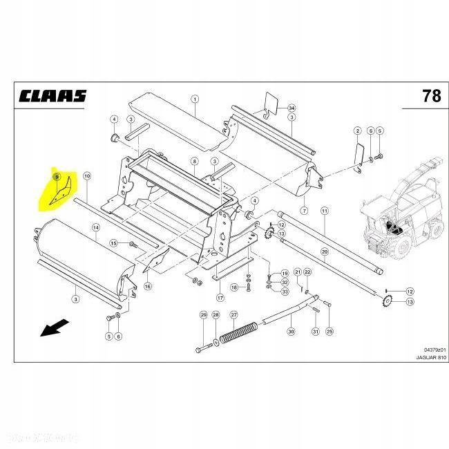 WKŁAD WYPEŁNIAJĄCY CLAAS JAGUAR 800 0000769392 - 1