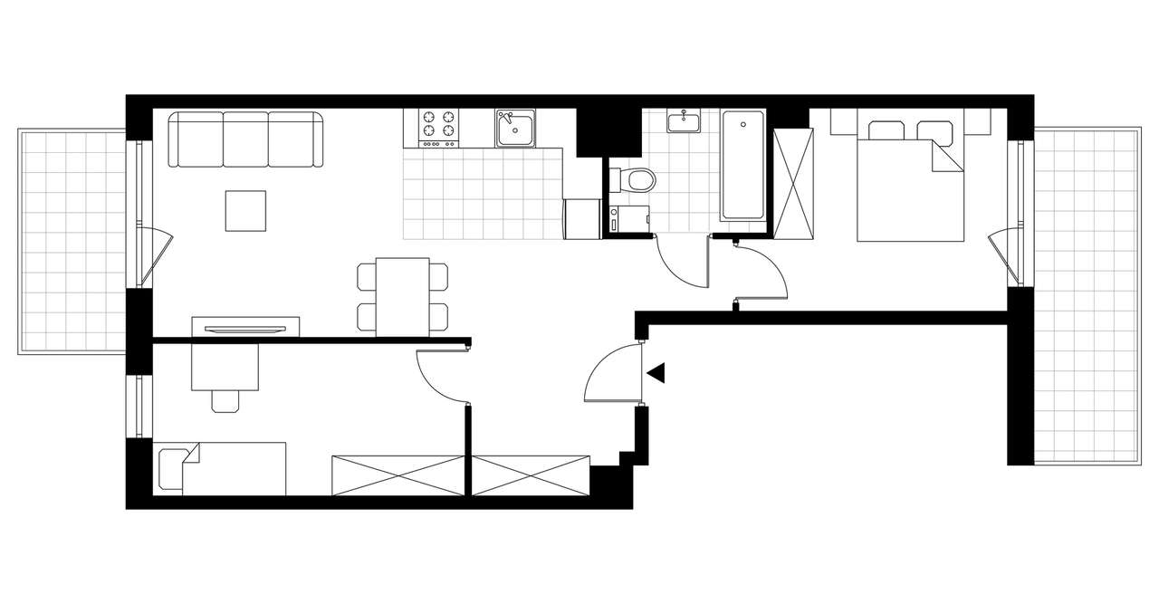 3-pokojowe mieszkanie 60m2 + 2 balkony - Pełny obrazek: 4/9