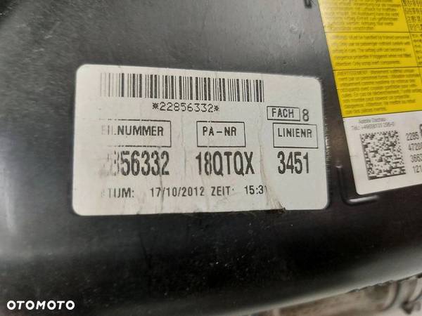 OPEL INSIGNIA A AIRBAG PASAŻERA PODUSZKA 22856332 - 6