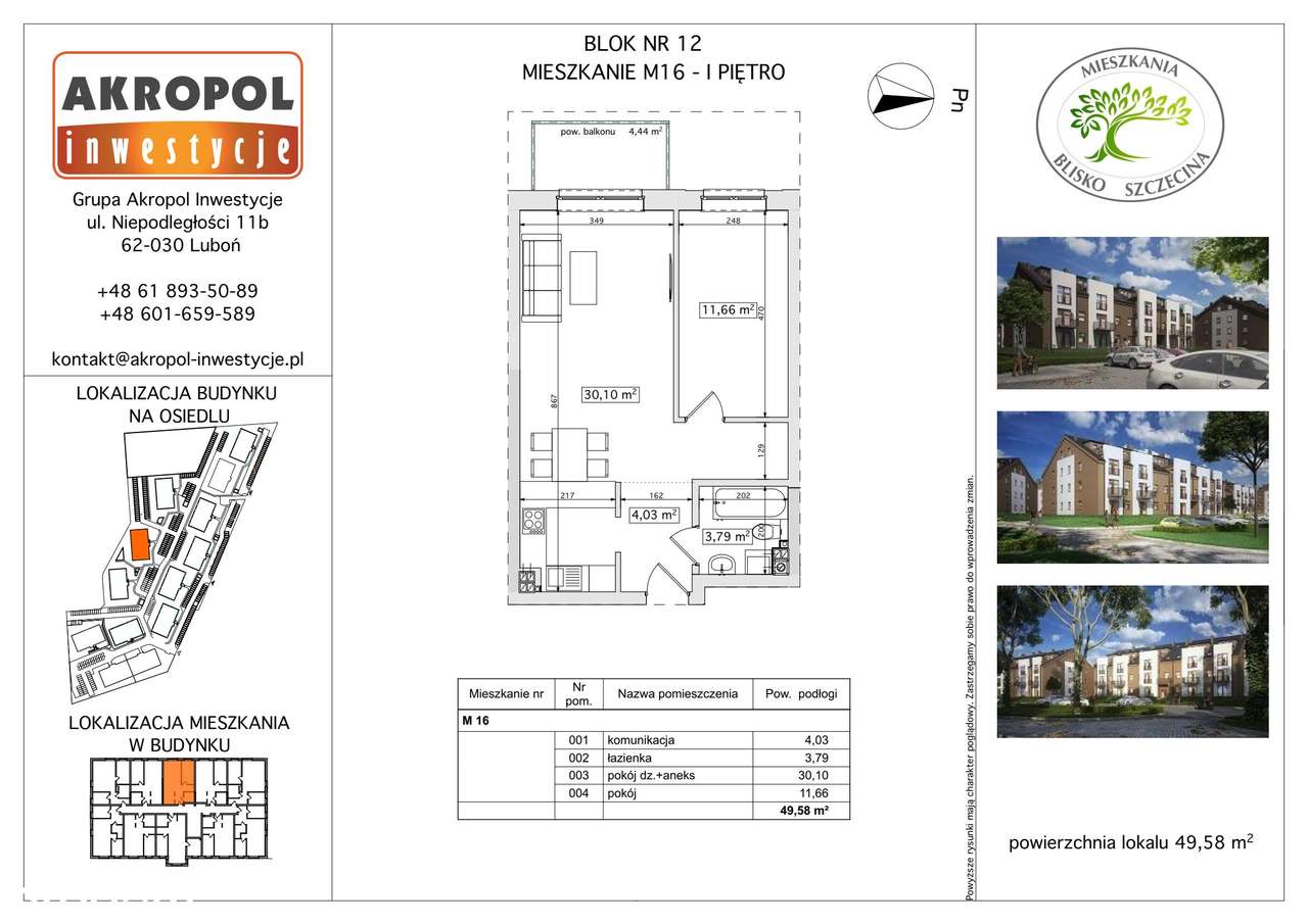 Skarbimierzyce | mieszkanie 2-pok. | B12-M16 - Pełny obrazek: 2/6