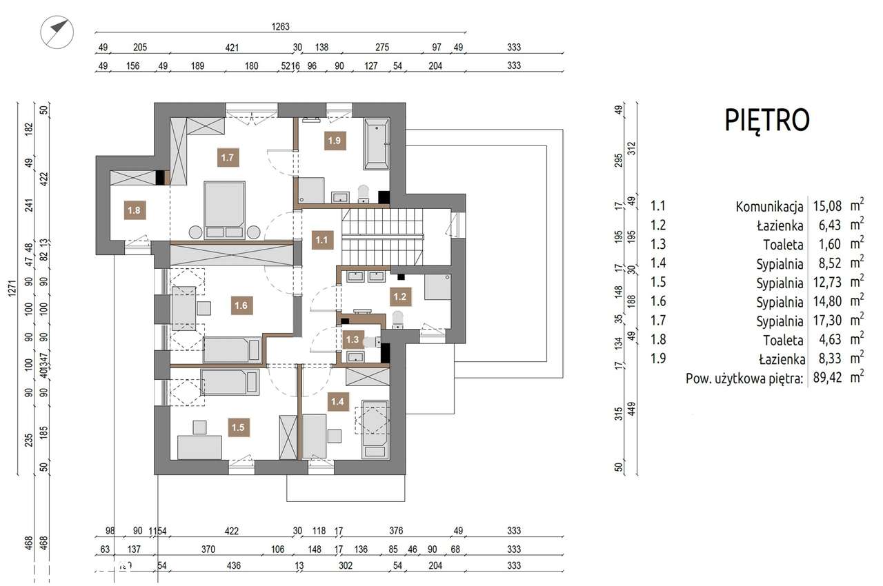 Nowoczesna willa Chorowice pod Krakowem 211 m2-12