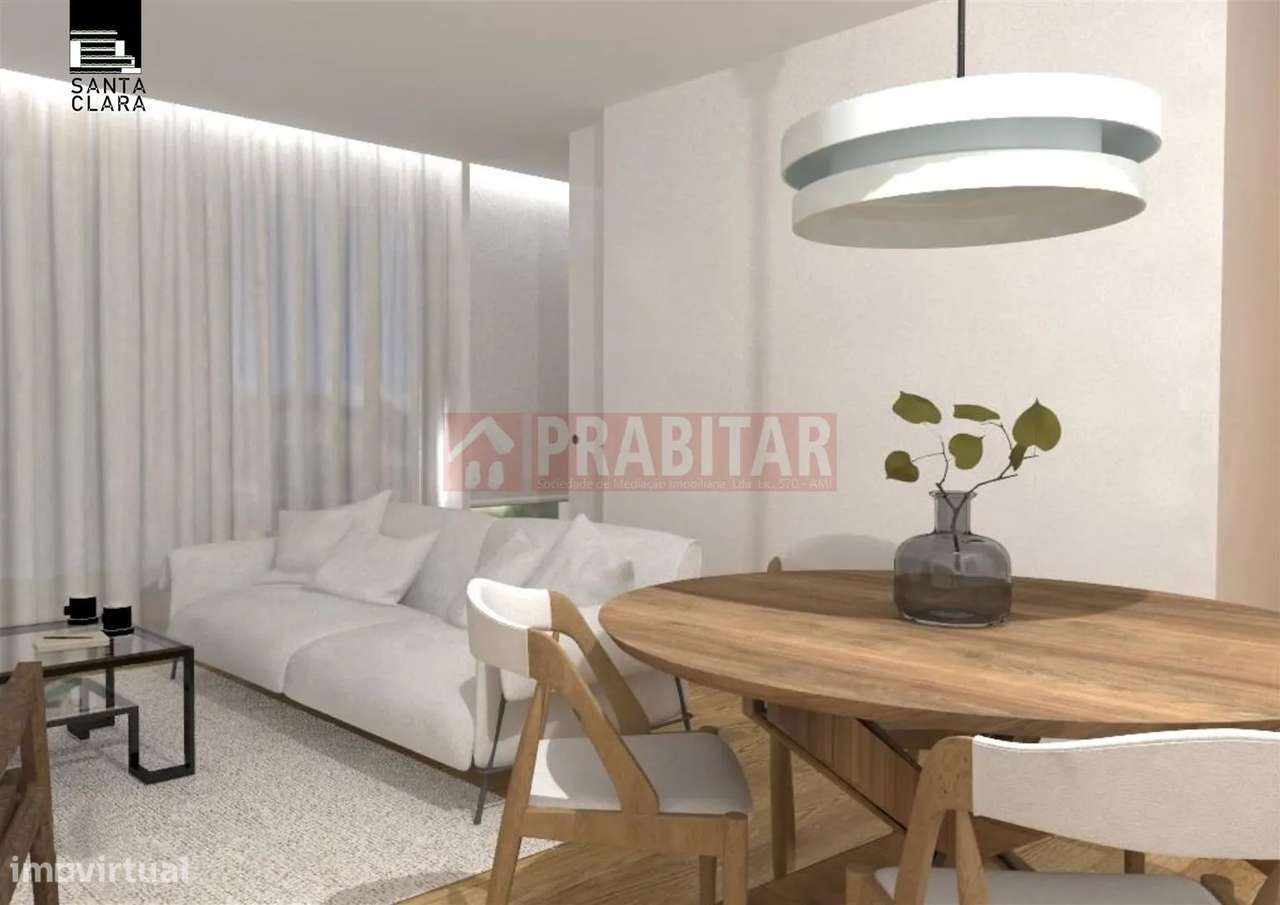 Em Santa Clara, T1 em Condomínio Fechado com Piscina e Jardim-12