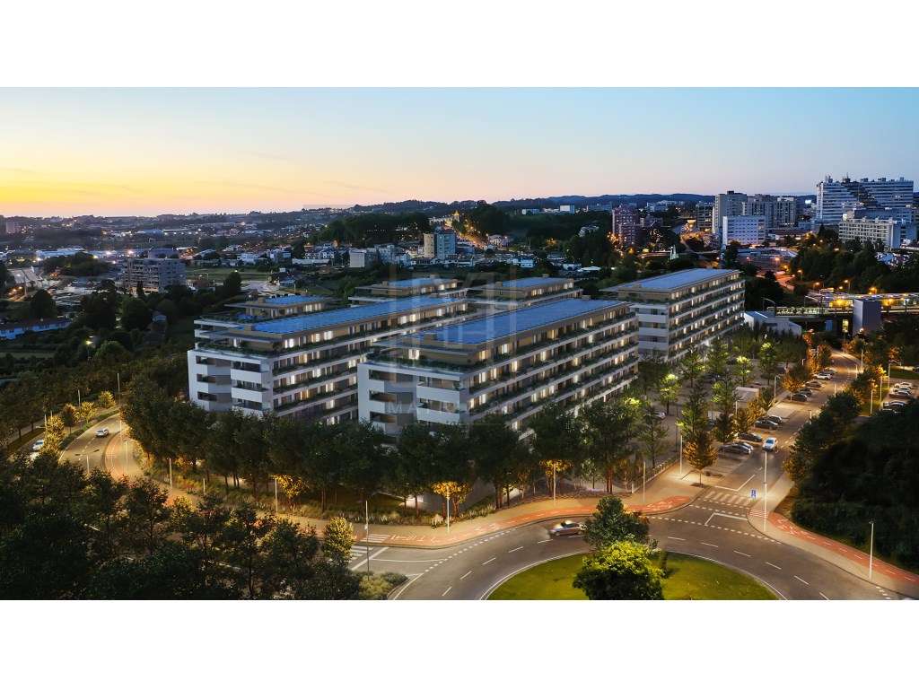 APT T1 NOVO, COM TERRAÇO, PISCINA, GINÁSIO, LUGAR DE GARAGEM, MAIA-15