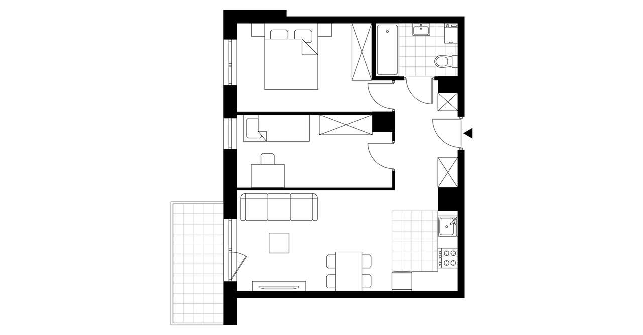 3-pokojowe mieszkanie 51m2 + balkon Bez Prowizji - Pełny obrazek: 3/8