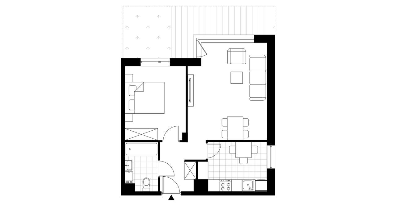 2-pokojowe mieszkanie 49m2 + ogródek Bez Prowizji - Pełny obrazek: 3/8