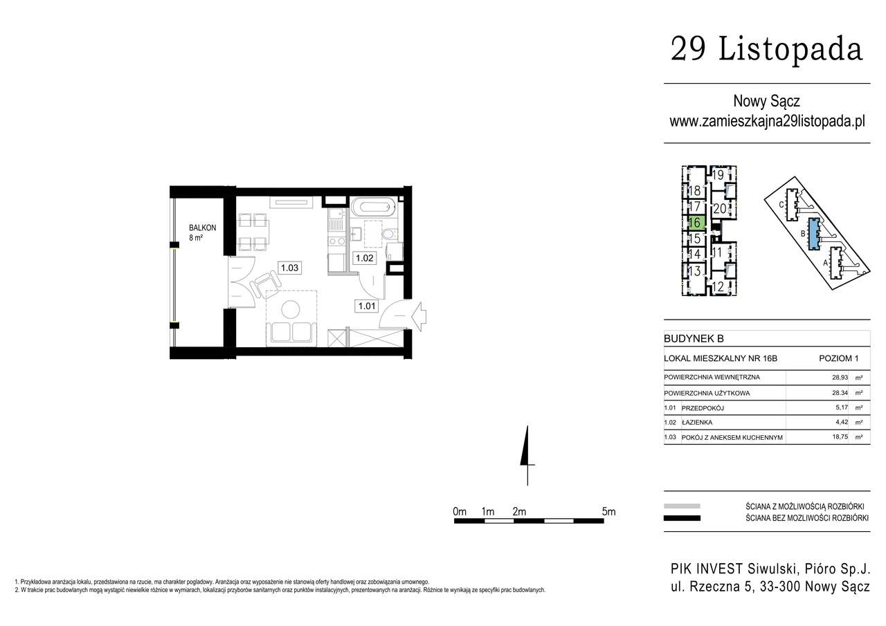29 Listopada | mieszkanie B16 - Pełny obrazek: 2/8