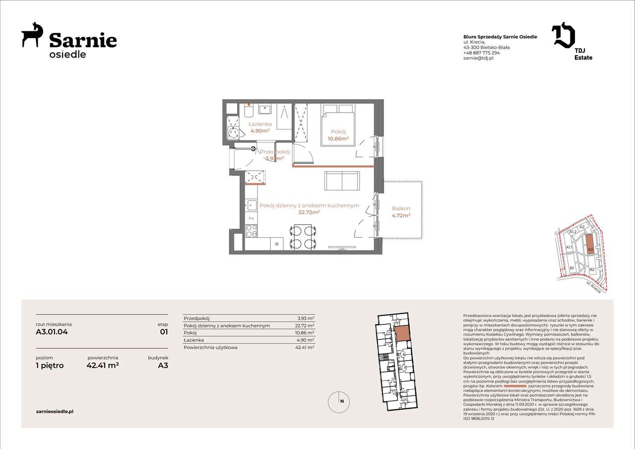 Sarnie Osiedle | mieszkanie 2-pok. | A3-01-04 - Pełny obrazek: 2/7