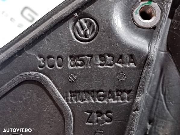 Oglinda Dreapta Electrica FARA Pliere Rabatare cu Lumina Ambientala VW Passat B7 2010 - 2015 Culoare LA7W [M3833] - 7