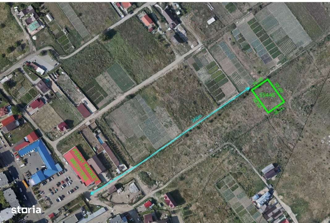 Teren intravilan , in zona Brosteni -Penny, cu acces din doua strazi . - Imagine principală: 1/1