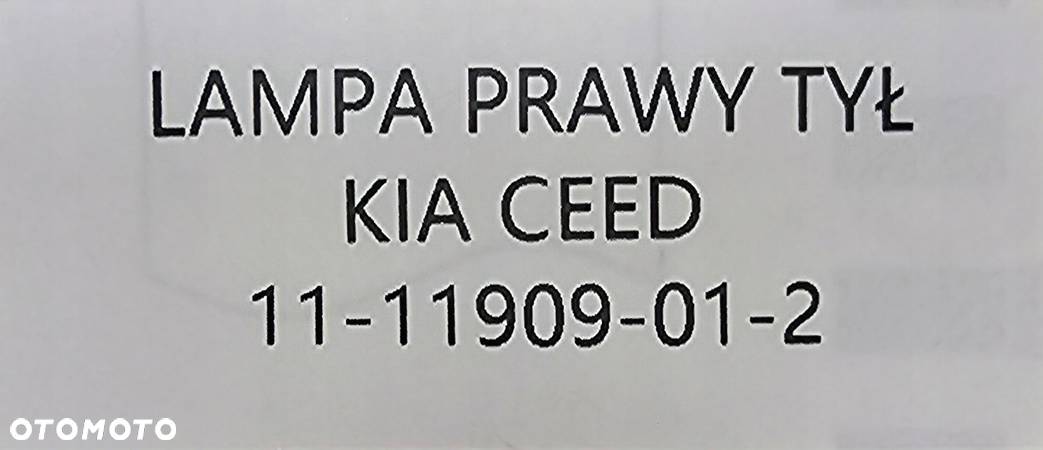 NOWA LAMPA PRAWY TYŁ KIA CEED I KOMBI 2006-2012 , EUROPA - 92402-1H300 - 6