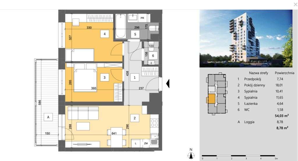 3 pokojowe 54 m2 Krakowska na czerwiec 2026-12