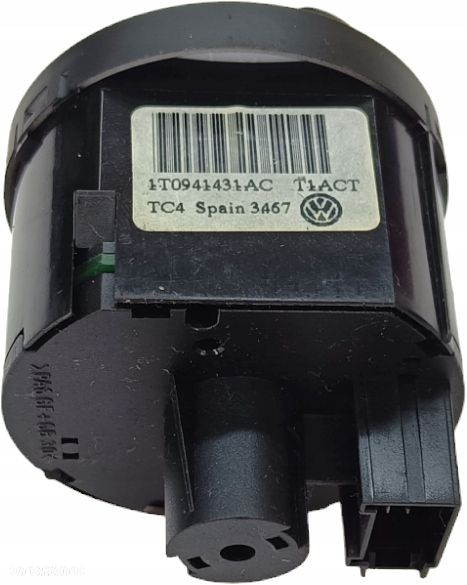 ORYGINALNY PRZEŁĄCZNIK POKRĘTŁO ŚWIATEŁ VW TOURAN CADDY 1T0941431AC - 2