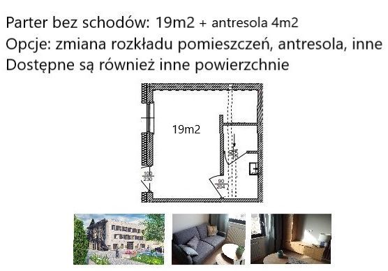 Mini Kawalerka parter antresola od04.03.:167900PLN