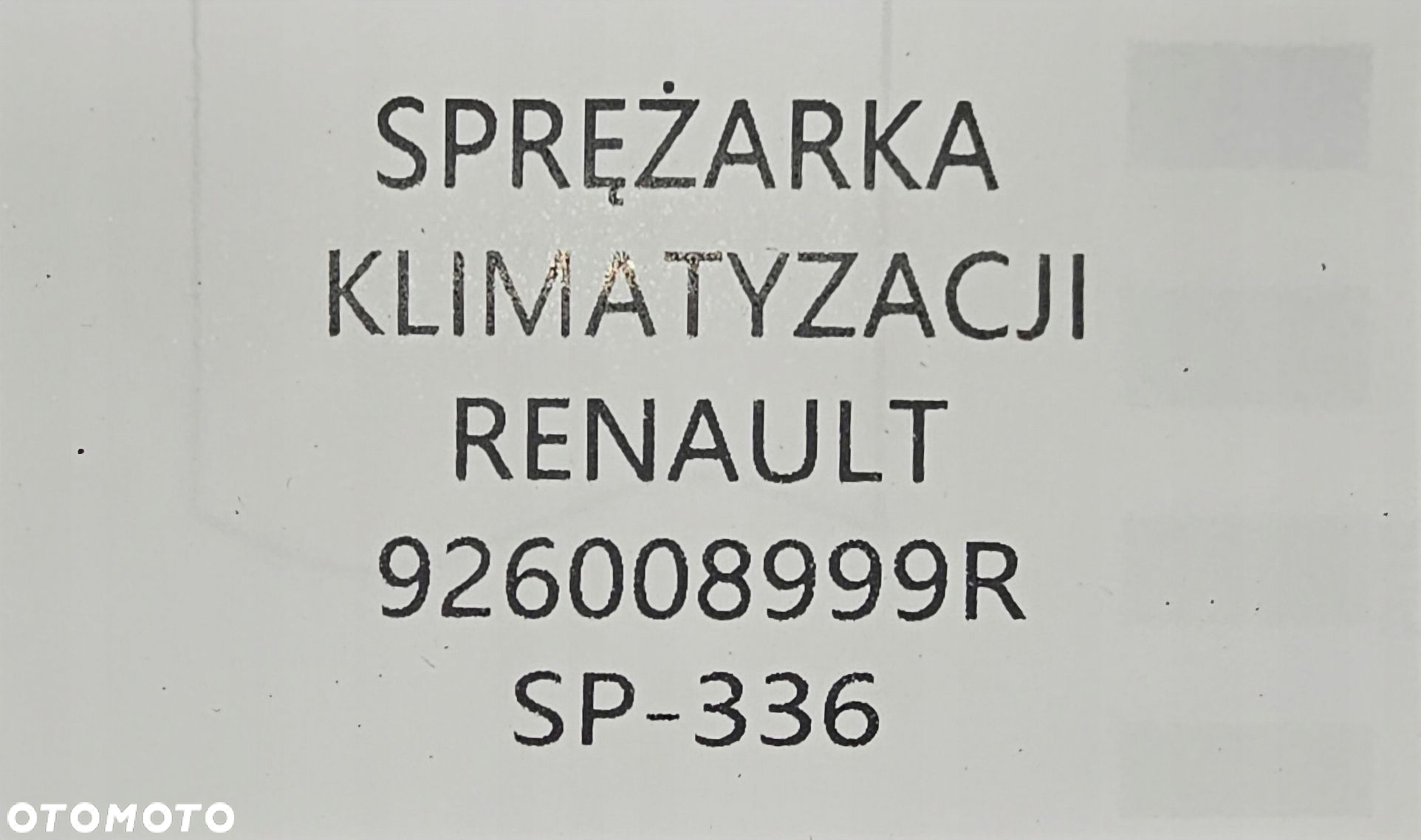 ORYGINALNA SPRĘŻARKA KLIMATYZACJI RENAULT / NISSAN / SMART - 926008999R - 6