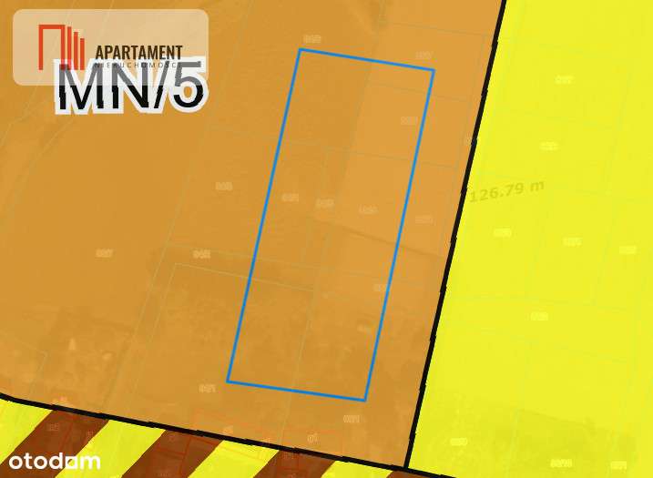 działka mieszkaniowa  o łącznej pow. 2100m2 z Mpzp-3