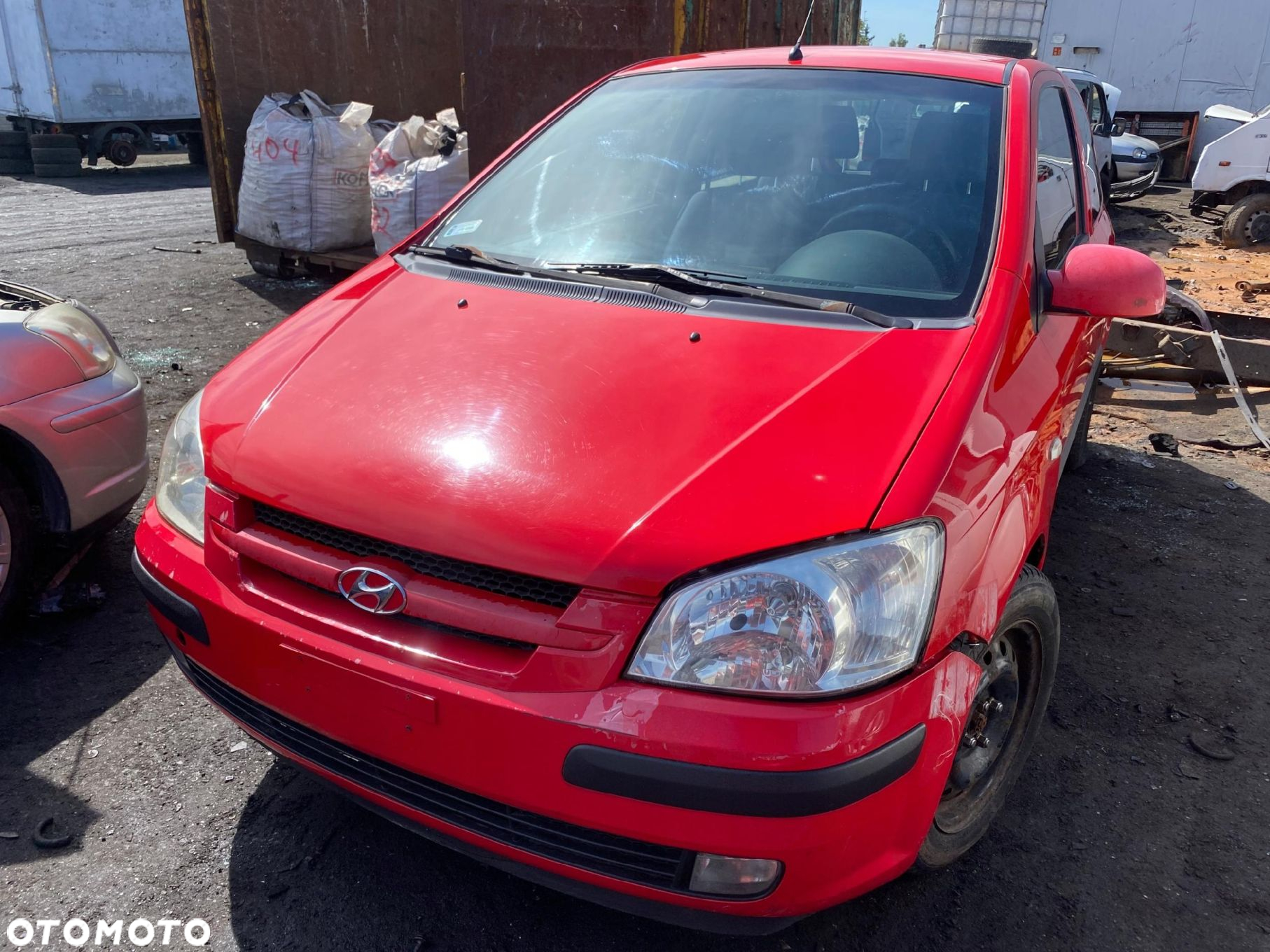 Hyundai GETZ 03-05 DRZWI LEWE PRZÓD PRZEDNIE kod lakieru HL HIP HOP RED 3D - 6