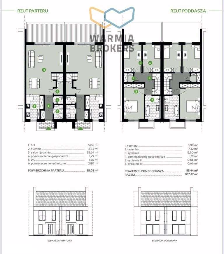 Energooszczędny dom zab. szeregowa w Bartągu - Pełny obrazek: 5/20