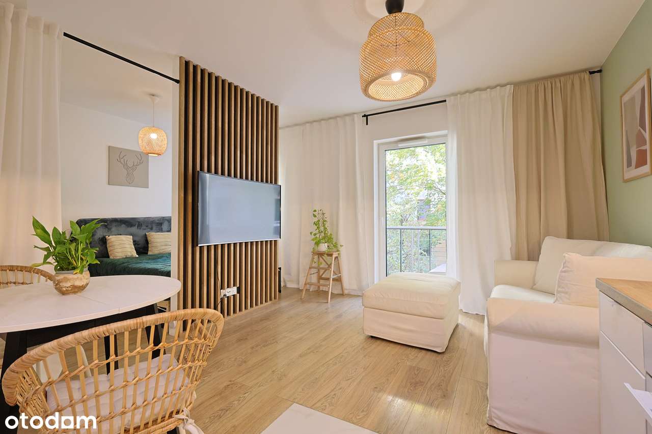 Kawalerka z sypialnią, 31,76m2, garaż, balkon, ul. Grabiszyńska-1