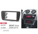 MOLDURA ADAPTADOR PRETO PARA RADIO 2-DIN PARA SEAT IBIZA 08-15 - 1