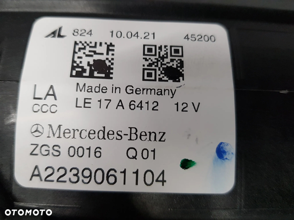 NOWA Lampa lewa prawa MULTIBEAM LED Mercedes W223 S223 S-KLASA KOMPLET A2239061104 A2239061204 - 6