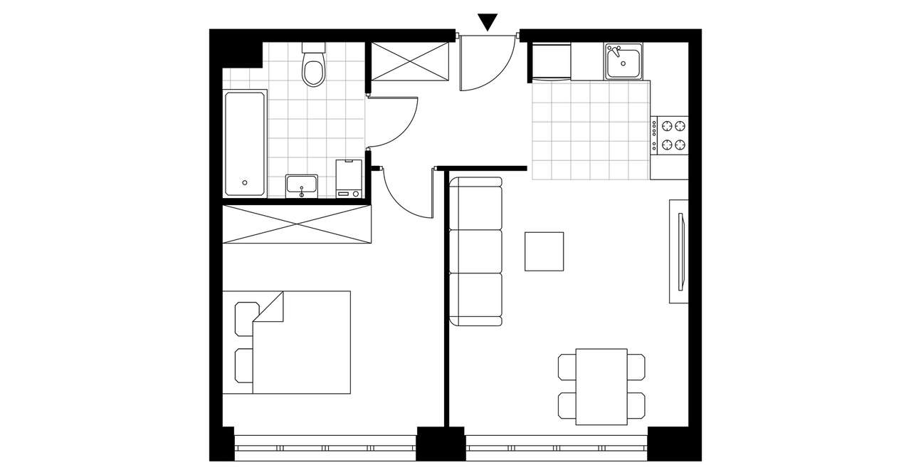 J​N 190 etap I​I | mieszkanie 2-pok. | A_03 - Pełny obrazek: 4/9