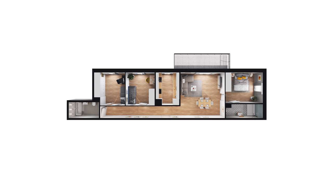 4-pokojowe mieszkanie 81m2 + balkon Bezpośrednio - Pełny obrazek: 3/9