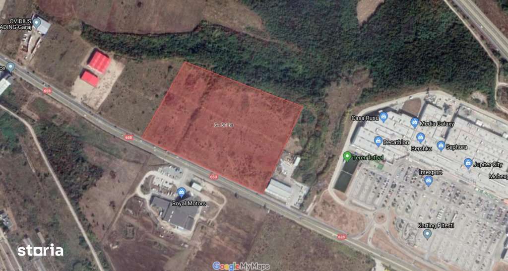 Teren in zona comerciala | Vama Pitesti |  S: 50.000 mp | Deschidere 2 - Imagine principală: 3/4