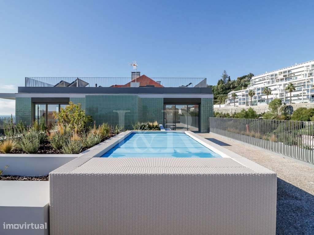 Penthouse T4+1 com terraço, piscina e vista rio no Dafundo, Oeiras - Grande imagem: 5/55