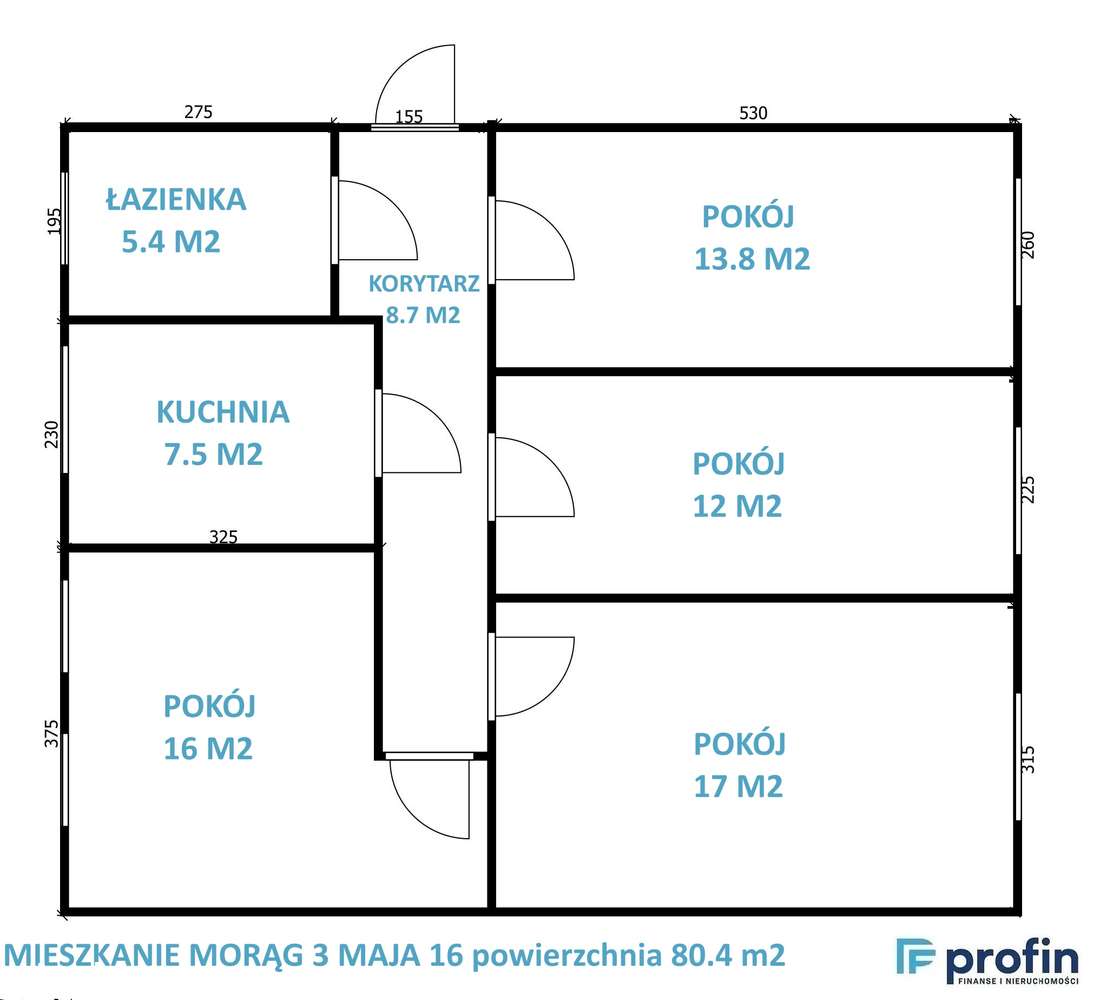 Mieszkanie 4 pokoje 80.6 m2 Morąg-15