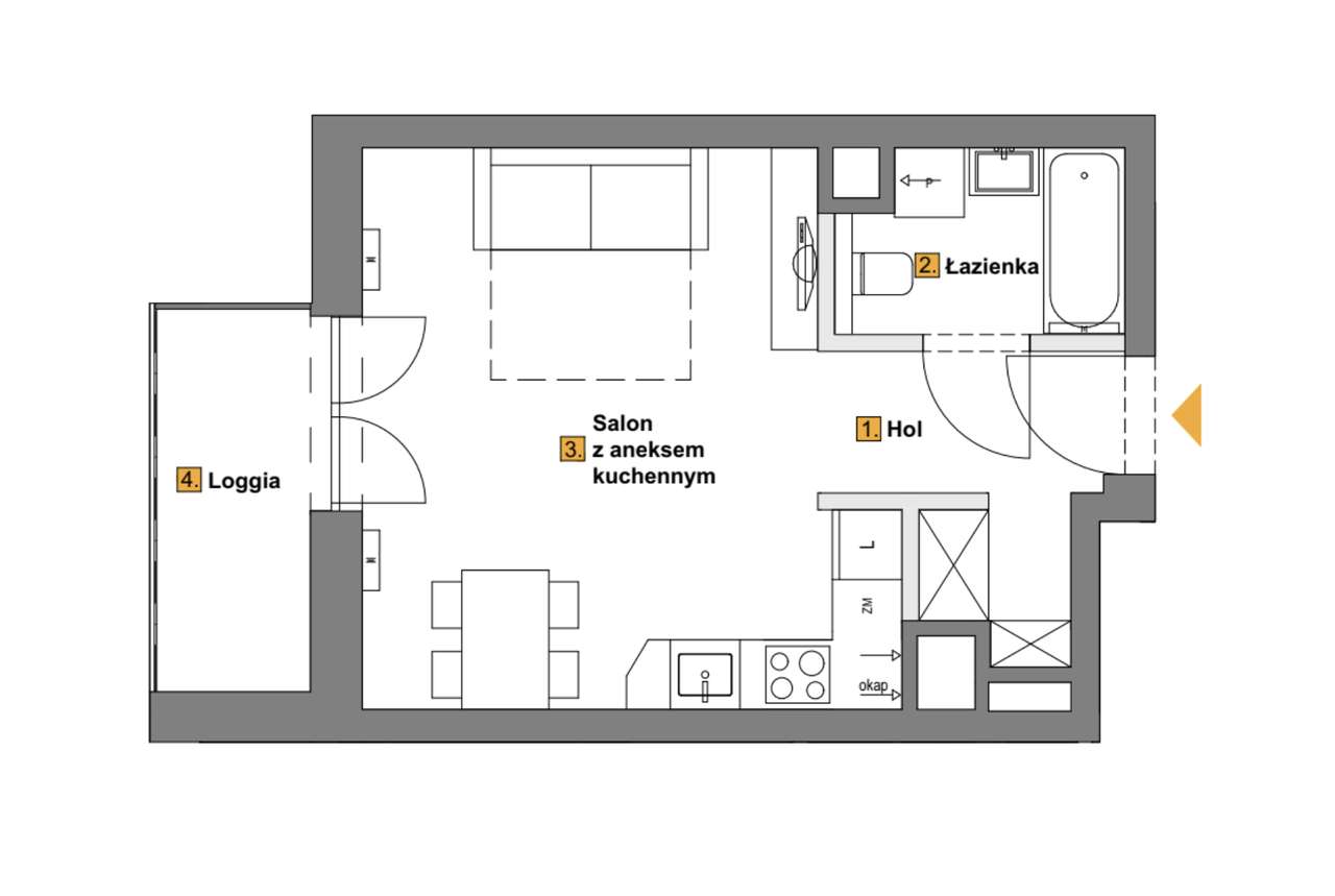 kawalerka | gotowa do wprowadzenia | park | insta21 | balkon-9