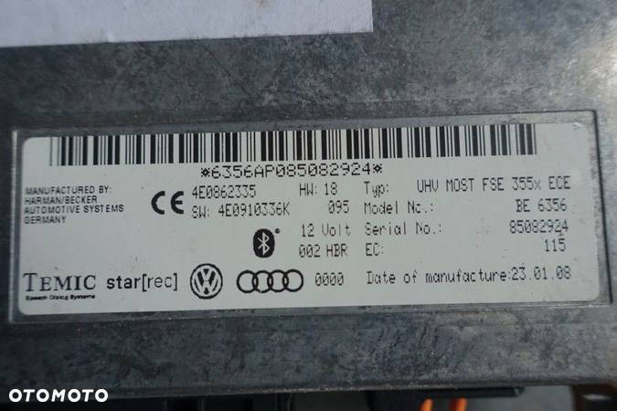 STEROWNIK BLUETOOTH AUDI A6 C6 4E0910336H - 3