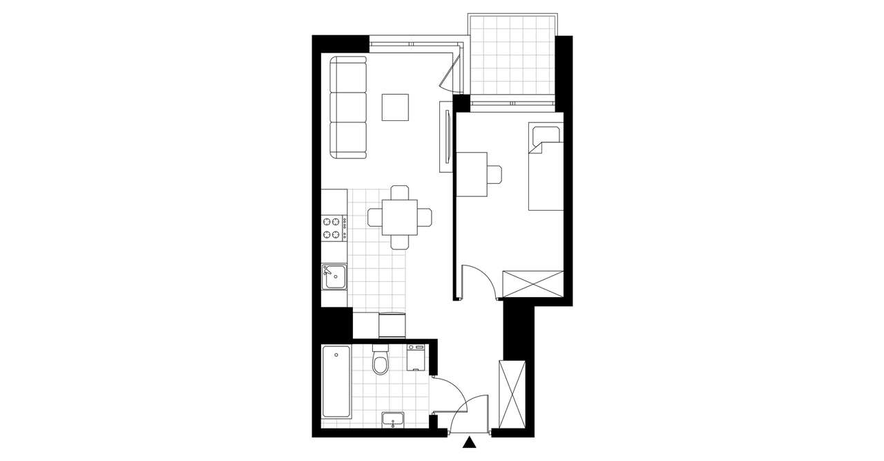 2-pokojowe mieszkanie 38m2 + balkon Bez Prowizji - Pełny obrazek: 3/8