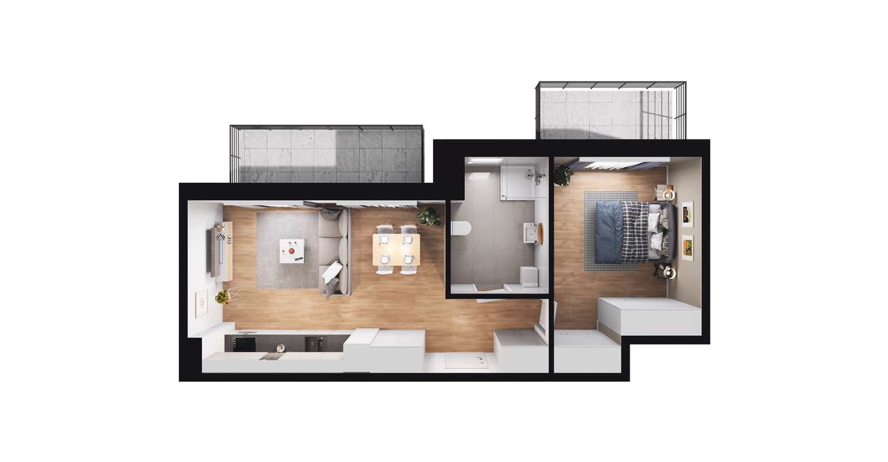 Ostoja Przylesie | mieszkanie 2-pok. | 1_1_01 - Pełny obrazek: 3/9