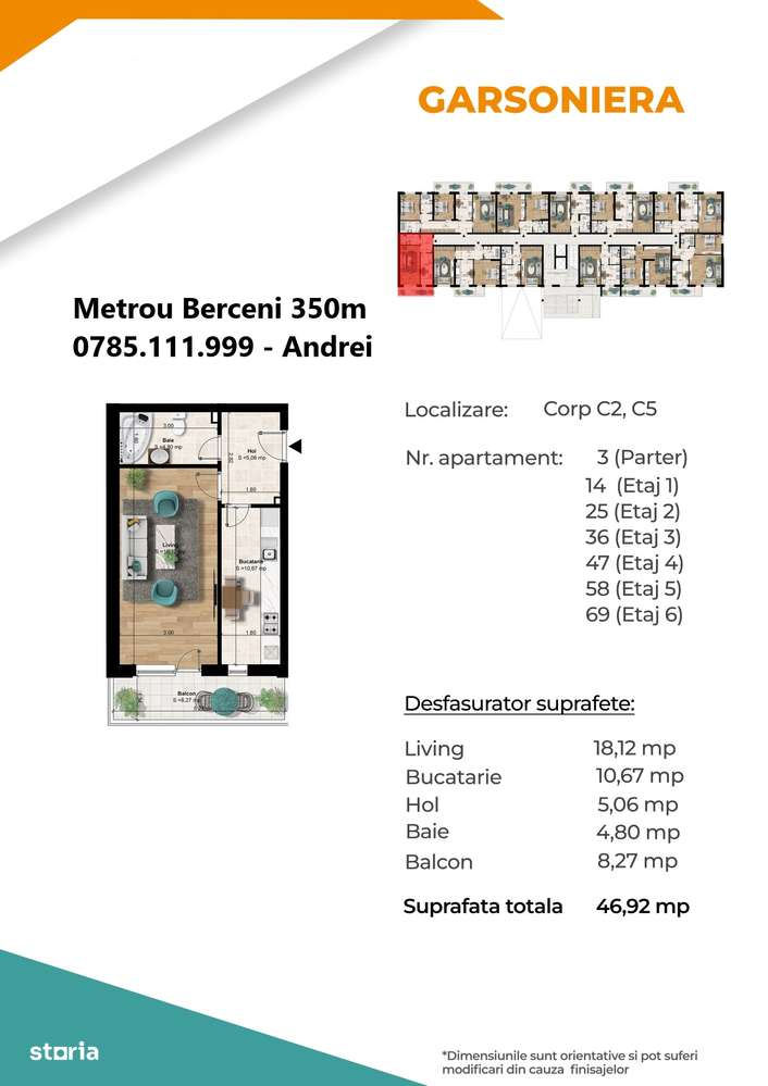 Nou ! Metrou Berceni 300m - 2 camere 51 mp - extindere, parc, metrou - Imagine principală: 3/5