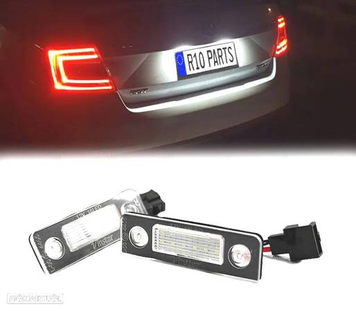 LUZES MATRÍCULA PARA SKODA OCTAVIA 09- ROOMSTER 06-10 CANBUS LED - 1